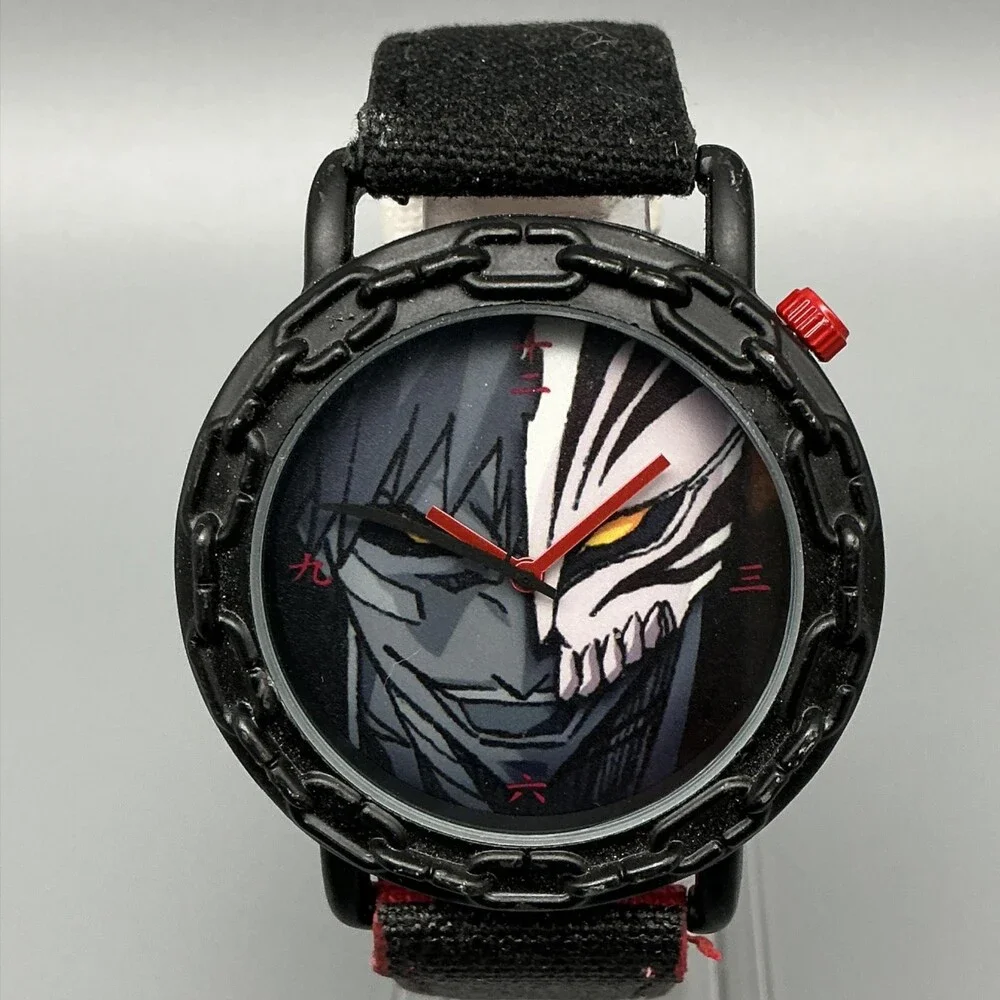Bleach Loot Crate Exclusive Mens Watch 42mm Anime Black Red Canvas New Battery